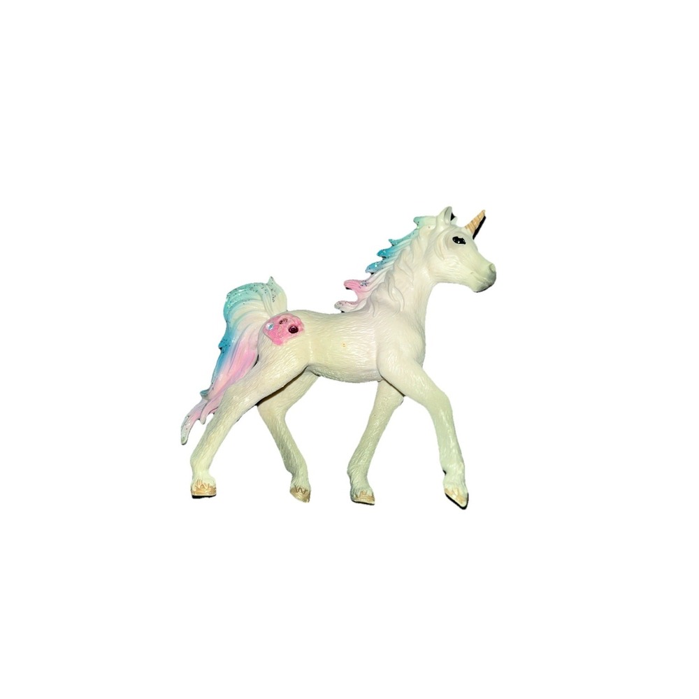 Schleich Bayala Sea Unicorn Foal 2017 Rainbow Horse Figure 3 1/2" tall D-73527